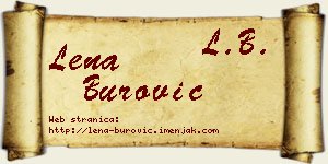 Lena Burović vizit kartica